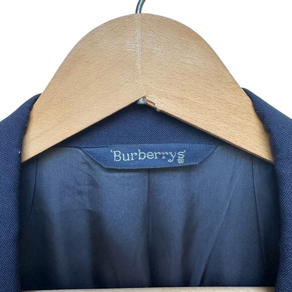 Vintage Burberrys’ 100% Wool Blazer - Navy Blue - Size 42L - Picture 2 of 8